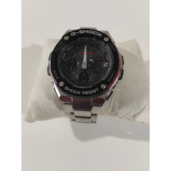 CASIO G-SHOCK GST-W1000D 5445 Solar Black Silver SS Round Ana-Digi 52mm Mens 832 - Picture 6 of 16